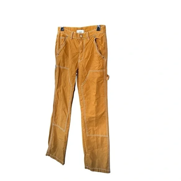 NWOT Women’s Urban Outfitters BDG Brown Canvas  Cotton Carpenter Pants SZ 26 - Picture 7 of 9